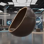 Аренда Кресло кокон подвесное двухместное HASTA цвет горячий шоколад в Alpha Sirius — ART SPACE