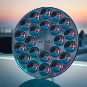 Аренда Блюдо металлическое для устриц 18 шт 250 мм на пляже «Мандарин» — ART SPACE
