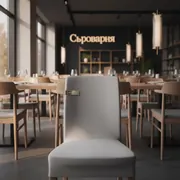Аренда Чехол для стула светло серый стрейч в ресторане «Сыроварня» — ART SPACE