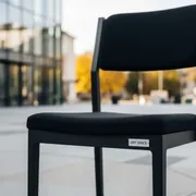 Аренда Стулья ИЗО черная ткань на Медальной площади — ART SPACE