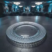 Аренда Тарелка подстановочная прозрачная Gatsby 330 мм в санатории «Русь» — ART SPACE