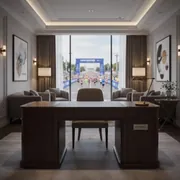Аренда Компьютерный стол Ньюарк орех итальянский в Boutique Hotel PORTUM 1905 — ART SPACE