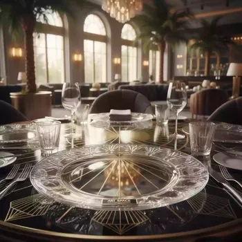 Аренда Подстановочная тарелка Прозрачное стекло 33 см в Radisson Collection Paradise — ART SPACE