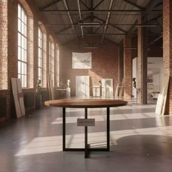 Аренда Стол Лидер 9 D 80 орех черный в лофте «Студия 21» — ART SPACE