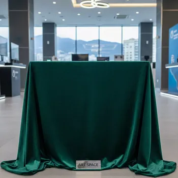 Аренда Скатерть бархатная прямоугольная зеленая ИЛЕР в отеле Radisson Lazurnaya — ART SPACE