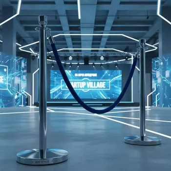 Аренда Стойка Silver Blue с канатом 150 см на Сочи Автодроме — ART SPACE