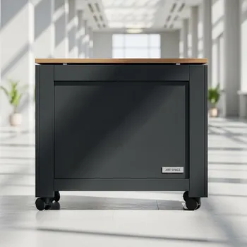Аренда Стол мобильный складной кронберг антрацит 25 мм 120х70 в Университете «Сириус» — ART SPACE