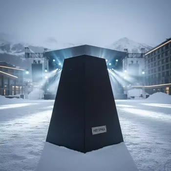 Аренда Подставка Трапеция черная 75 мм в Golden Tulip Rosa Khutor — ART SPACE