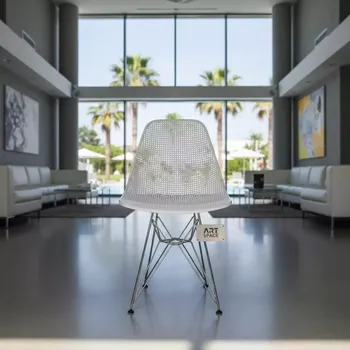 Аренда Стул металлический Eames белый в Маринс Парк Отеле — ART SPACE