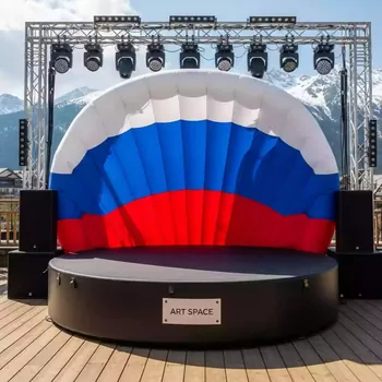 Аренда Сцена ракушка надувная Триколор 9х4,5 м в Rixos Krasnaya Polyana — ART SPACE