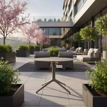 Аренда Стол пластиковый обеденный Spritz Spritz Mini тортора Ø605х765 мм в Rodina Grand Hotel & SPA — ART SPACE
