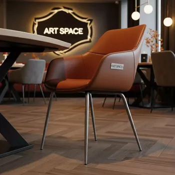 Аренда Стул экокожа коричневая Kato в ресторане «Магеллан» — ART SPACE