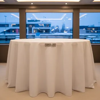 Аренда Скатерть White на стол 150 см на VIP теплоходе (Морпорт Сочи) — ART SPACE