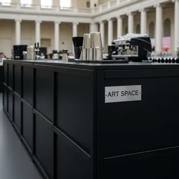 Аренда Стойка барная профессиональная черная в санатории «Металлург» — ART SPACE