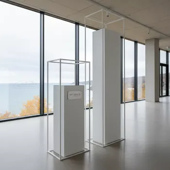 Аренда Комплект стоек металл 1,8 2,2 м белый в Omega Sirius — ART SPACE