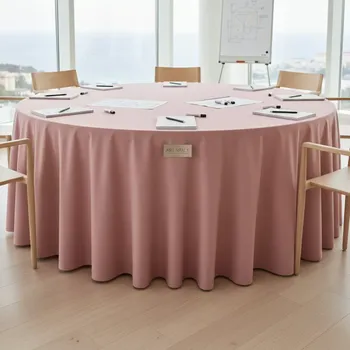 Аренда Скатерть круглая диаметр 3,15 м розовая в Pullman Sochi Centre — ART SPACE