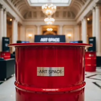 Аренда Стол бочка Barrel красная в конгресс-холле отеля Жемчужина — ART SPACE