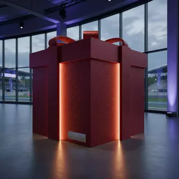 Аренда Световая глиттерная конструкция подарок красная на Сочи Автодроме — ART SPACE