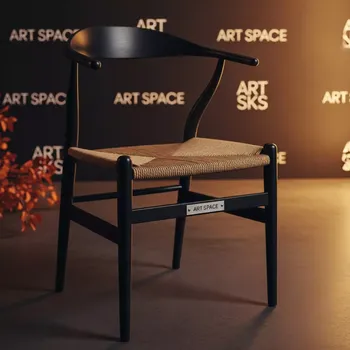 Аренда Стул ИЗО рогожка MURA каркас черный муар на Медальной площади — ART SPACE