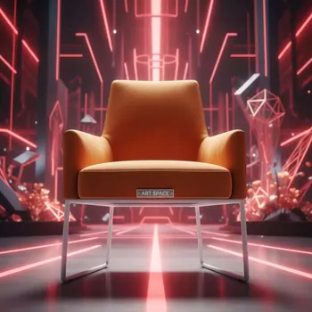 Аренда Стул мягкий янтарный велюр металлический каркас белый в Red Arena — ART SPACE