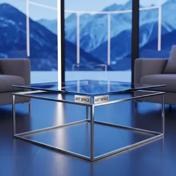 Аренда Стол журнальный стеклянный квадратный 70х70 см 02 098 в Sochi Marriott Krasnaya Polyana — ART SPACE