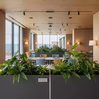 Аренда Кашпо для цветов Prosperplast Coubi Square High графит 30,19 л в отеле Hyatt Regency Sochi — ART SPACE