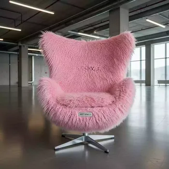Аренда Кресло Egg Shaggy розовое в санатории «Сочи» — ART SPACE