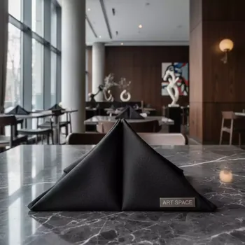 Аренда Салфетка жаккардовая черная 45х45 см в ресторане «Brunello» — ART SPACE