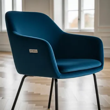 Аренда Стул Kongsberg лайт синий велюр Velutto ножки металл в Green Flow Hotel — ART SPACE