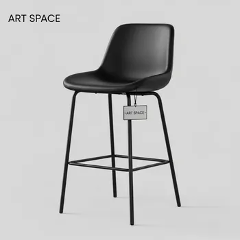 Аренда Стул барный черный из экокожи Lem BK в Green Flow Hotel — ART SPACE