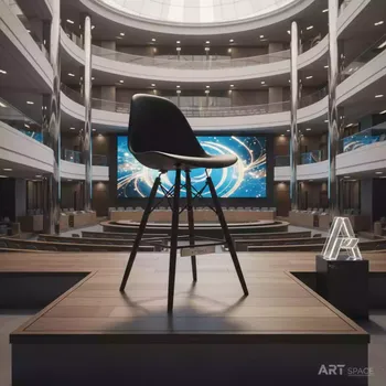 Аренда Стул барный дизайнерский Eames стиль DSW черный в конгресс-холле отеля Жемчужина — ART SPACE