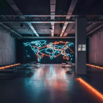 Аренда Вывески неоновые страны в ОКЦ «Галактика» — ART SPACE