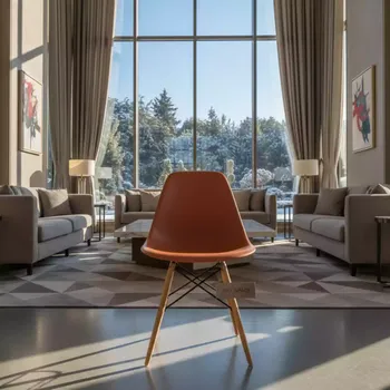 Аренда Стул Eames Style DSW терракотовый разборный каркас в Rodina Grand Hotel & SPA — ART SPACE
