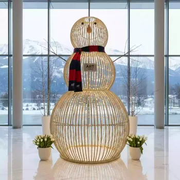 Аренда Снеговик плетеный в МФК «Горный» — ART SPACE