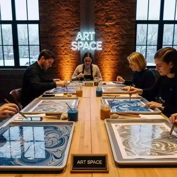 Аренда Мастер класс марморирование в Alpha Sirius — ART SPACE