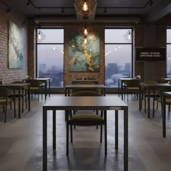 Аренда Стол металлический квадратный 60x60 см в ресторане «D.O.M» — ART SPACE
