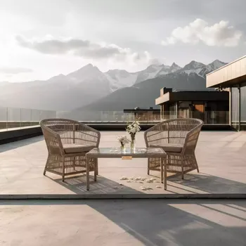 Аренда Комплект плетеной мебели AFM 307B beige в Radisson Hotel Rosa Khutor — ART SPACE