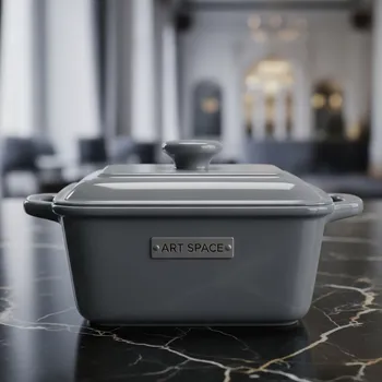 Аренда Форма квадратная с ручками серая 68х68 мм 90 мл высота 35 мм в Grand Karat Sochi — ART SPACE