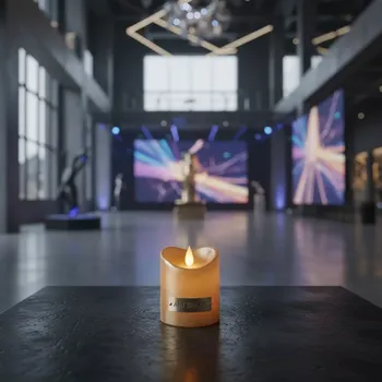 Аренда Свеча LED Ода золотой перламутр малая в Golden Tulip Rosa Khutor — ART SPACE