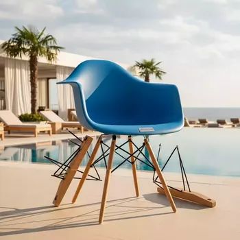 Аренда Стул синий Eames Style DSW разборный каркас в отеле «Звездный» — ART SPACE