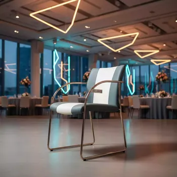 Аренда Стул Самба серо голубо белый каркас цвета шампань в Imeretinskiy Hotel — ART SPACE