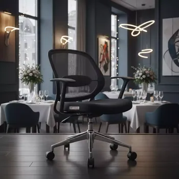 Аренда Кресло офисное TopChairs ST Basic сетка ткань черный в ресторане «Сыроварня» — ART SPACE