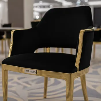 Аренда Стул золотой черный бархат ОКТАВА в Rodina Grand Hotel & SPA — ART SPACE