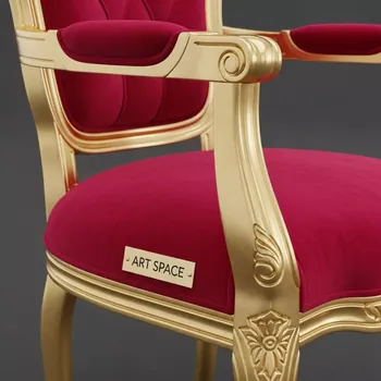 Аренда Стул Fanfare золото красный в Grand Karat Sochi — ART SPACE