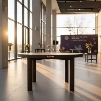 Аренда Стол круглый 180 см коричневый в Cosmos Sochi Hotel — ART SPACE