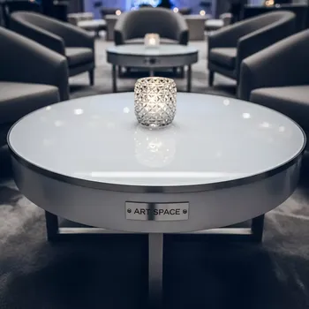 Аренда Журнальный стол Round silver white в Radisson Collection Paradise — ART SPACE