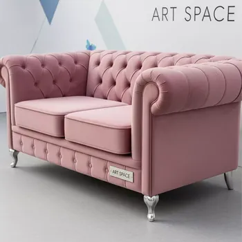 Аренда Диван двухместный Andrian silver pink на пляже «Мандарин» — ART SPACE