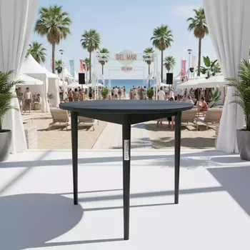 Аренда Стол банкетный D 70 черный в пляжном клубе Del Mar — ART SPACE