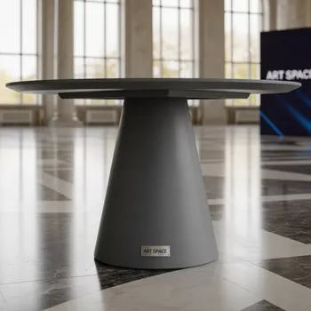Аренда Стол пластиковый обеденный Ikon серый Ø790х710 мм в конгресс-холле отеля Жемчужина — ART SPACE