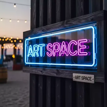 Аренда Неоновая вывеска молодежная на пляже «Маяк» — ART SPACE